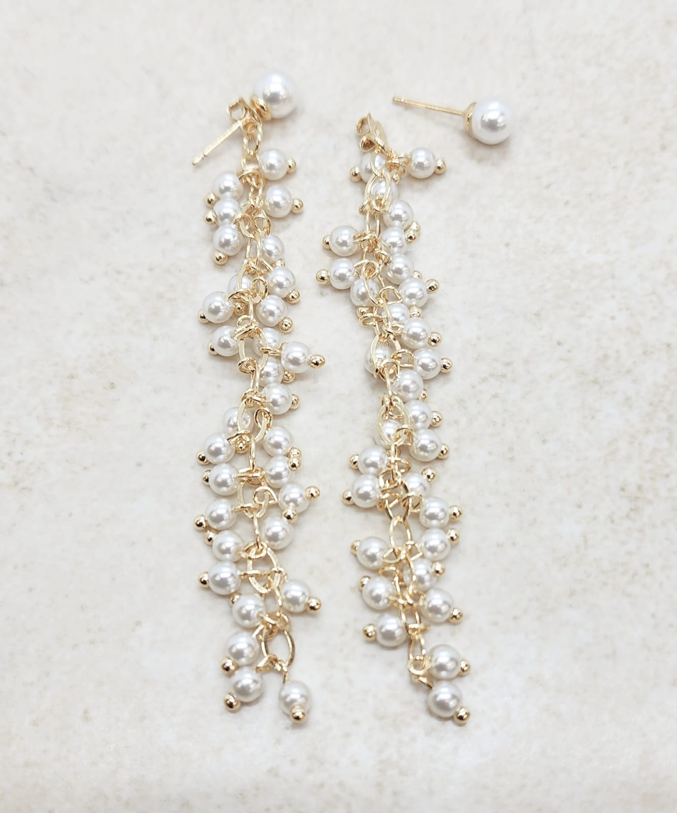 Pearl Earrings Tassel Interchangeable