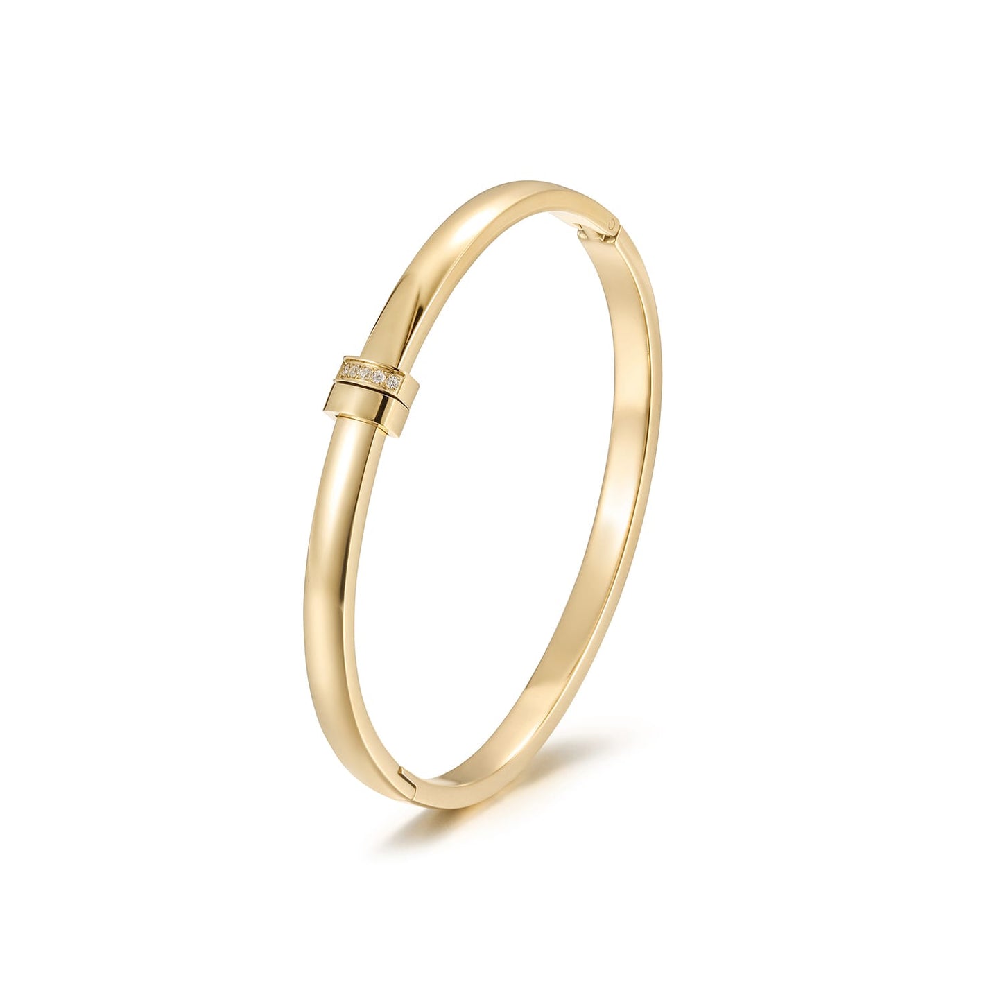 Bangle Classy  Zirconia Gold