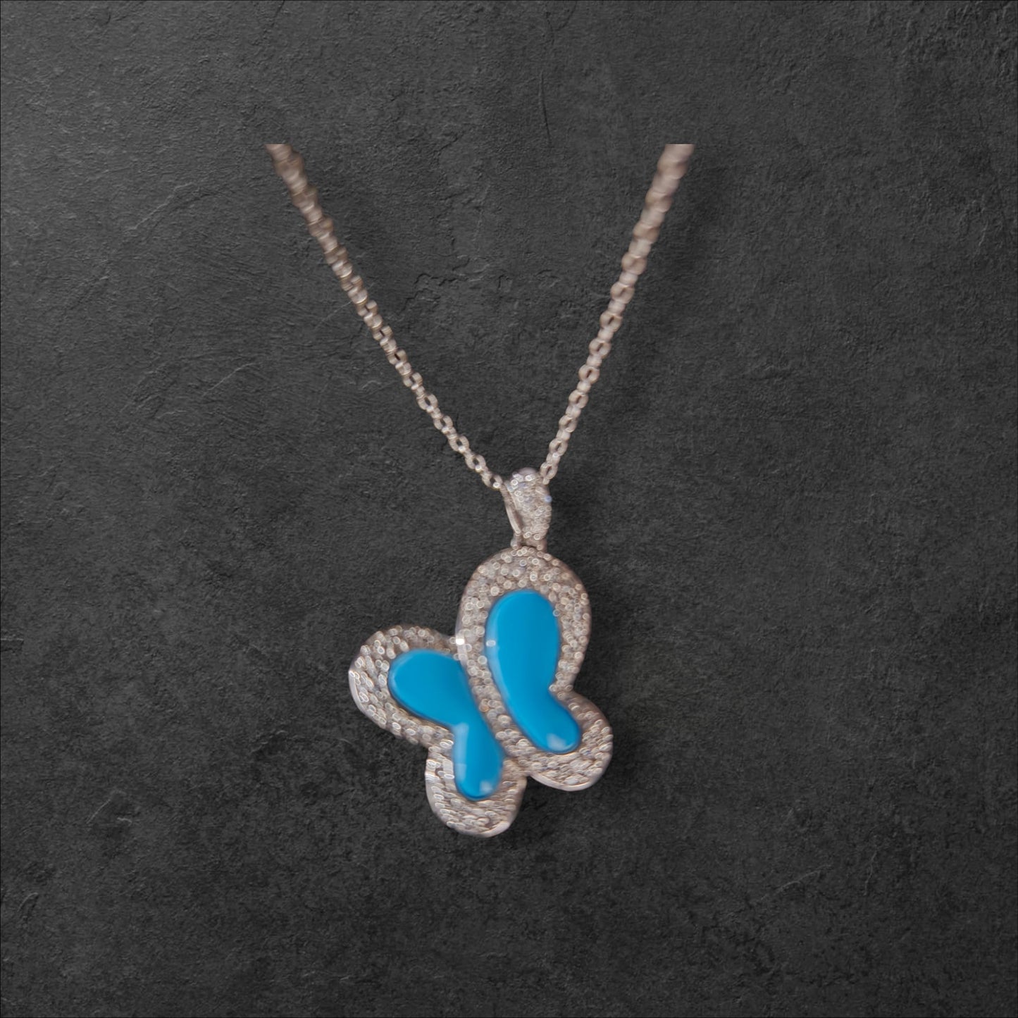 Necklace Butterfly Turquoise