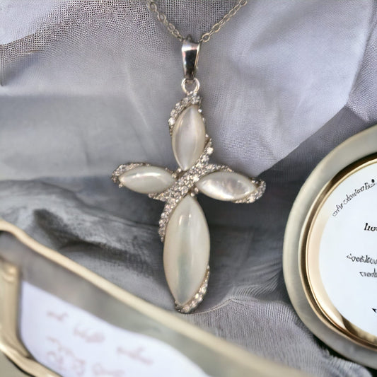 Necklace Mother Of Pearl Cross
