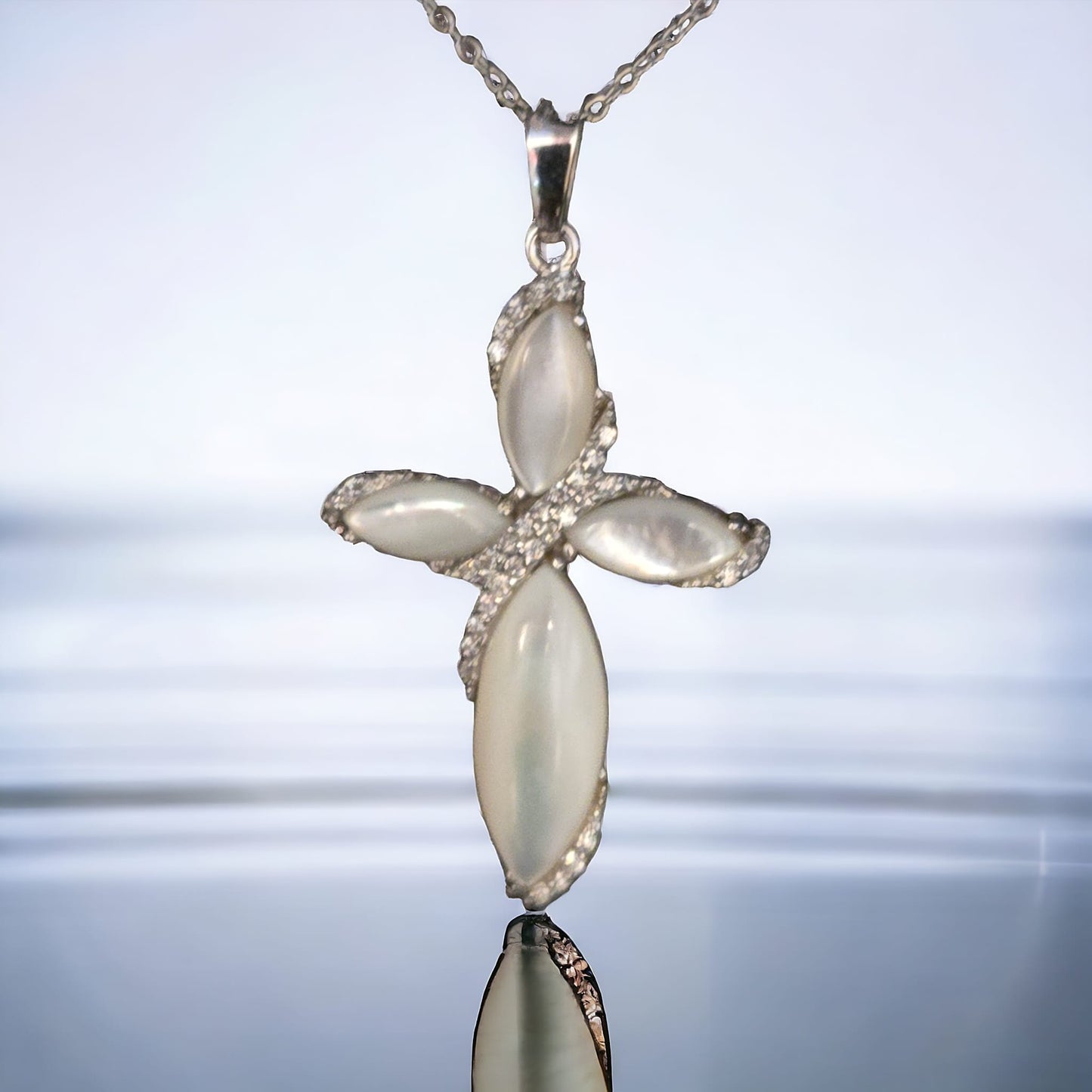 Necklace Mother Of Pearl Cross