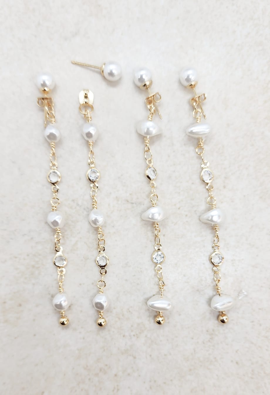 Pearl Drop Earrings  Interchangeable