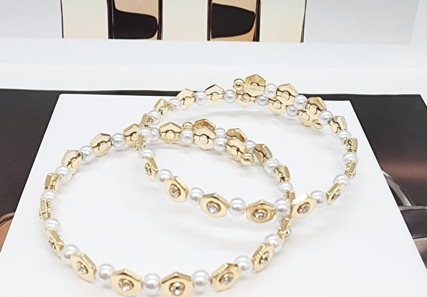 Bracelet Pearl Bezel