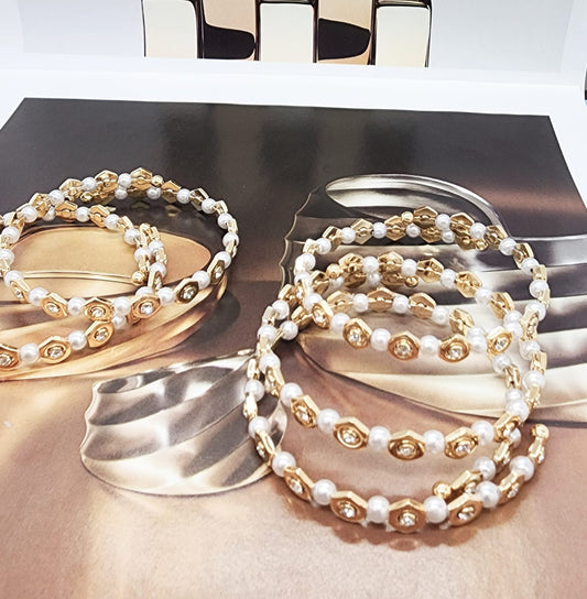 Bracelet Pearl Bezel