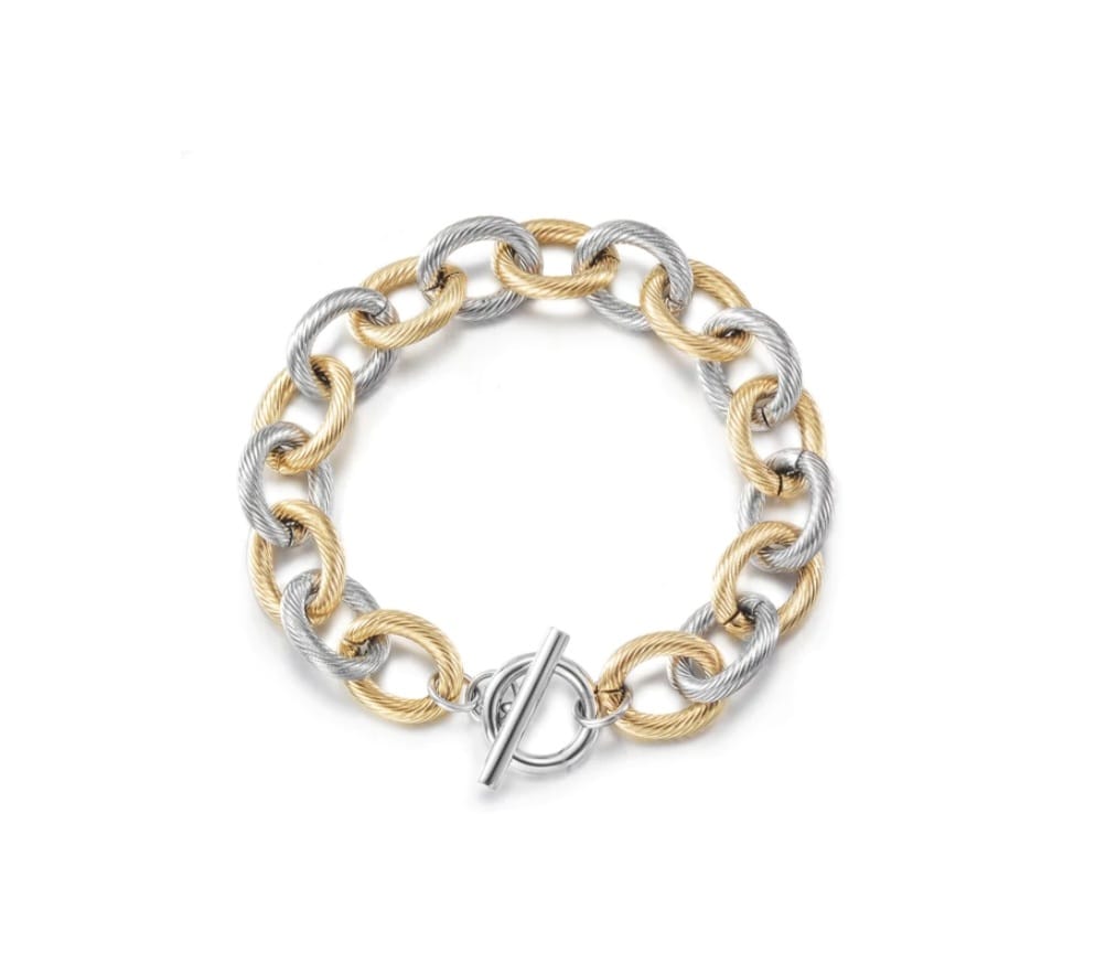 Bracelet Illusion chunky Two Tone