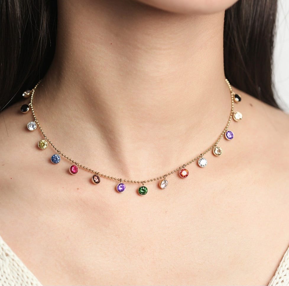 Silver multicolor  Necklace