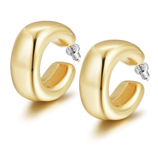 Stainless Steel 18k Gold-Plated  Earrings