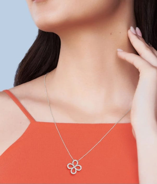 Necklace Flower Zirconia